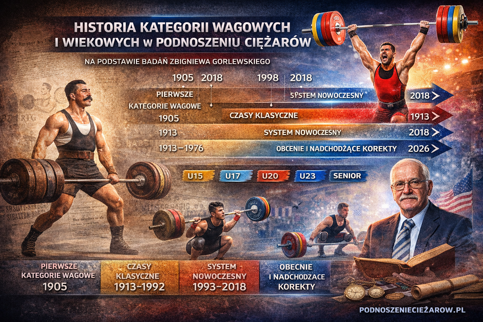 Historia kategorii wagowych i wiekowych w podnoszeniu ciężarów